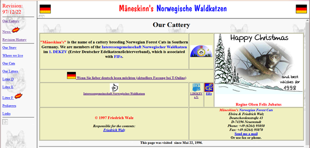 Die Webpräsenz von Måneskinn's